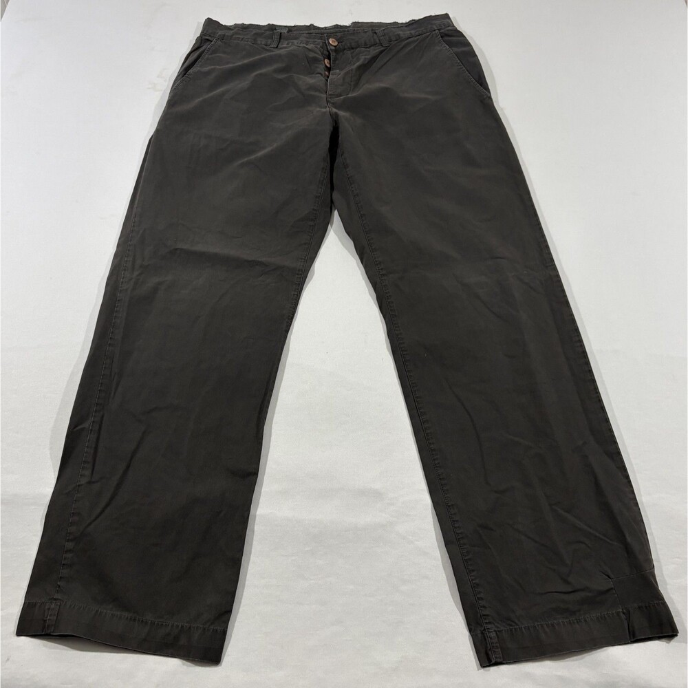 Emile Lafaurie Mens Gray Trouser Straight Classic Luxury Cotton Pants Sz 34 US